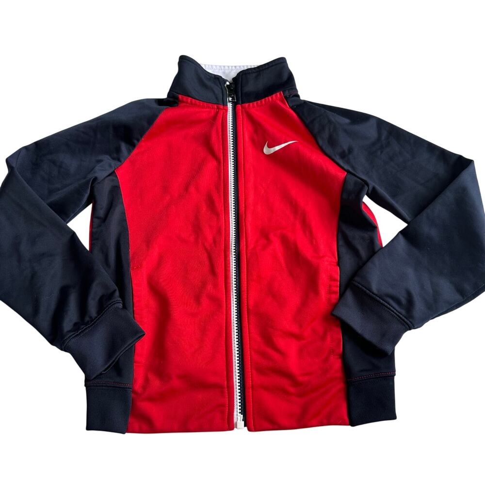 Nike Red White and Blue Full Zip Jacket - Size 7